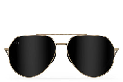Tangle Free Aviator Hex - Black Gold Polarized