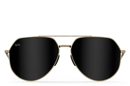 Tangle Free Aviator Hex - Black Gold Polarized