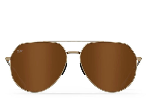 Tangle Free Aviator Hex - Amber Gold Polarized
