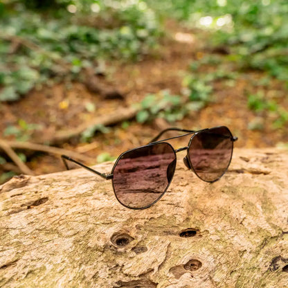 Tangle Free Aviator Hex - Black Fade Polarized