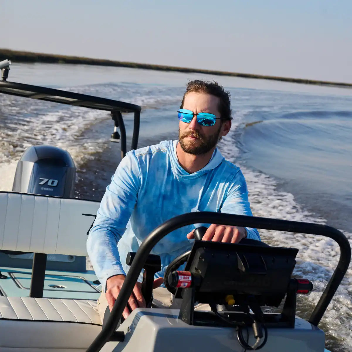 Huron Matte Black - Glacier Polarized